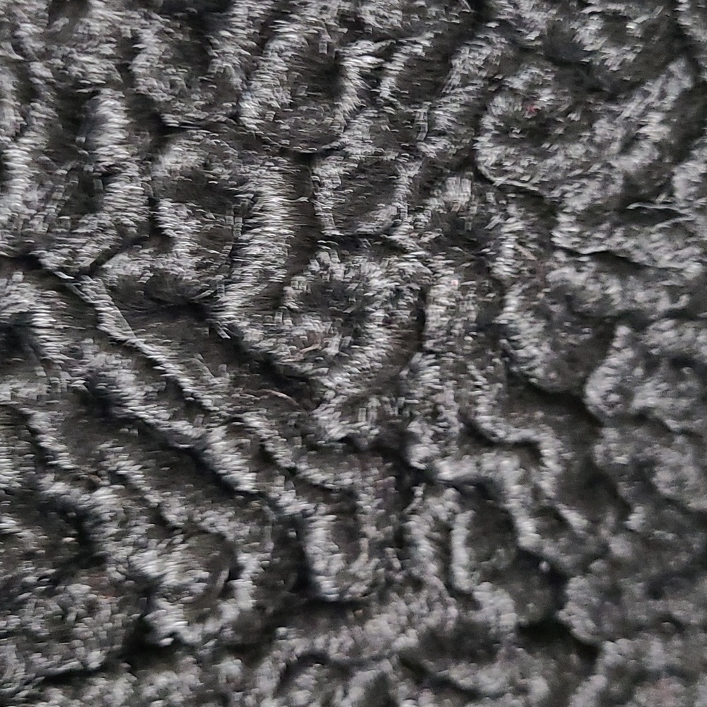Vintage Mink Fur Trimmed with Mink Cuffs Black Curly Lamb coat Small. - Picture 8 of 8